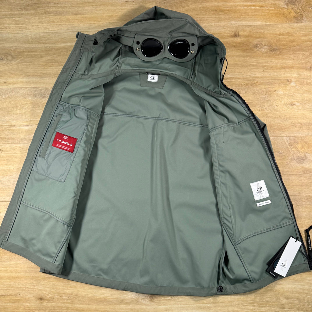 C.P. Company Shell-R Goggle Jacket in Laurel Wreath