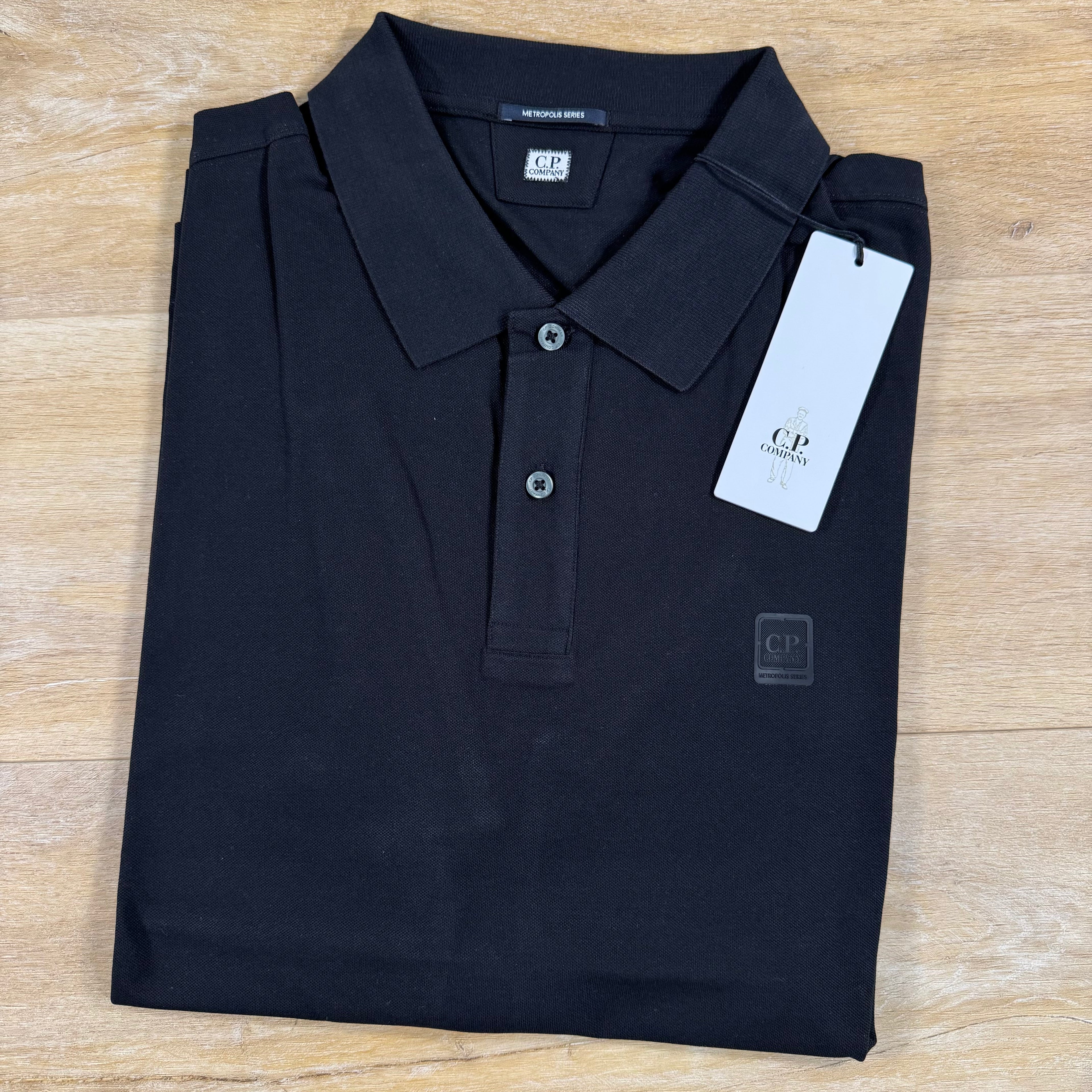 C.P. Company Metropolis Series Polo Shirt in Black
