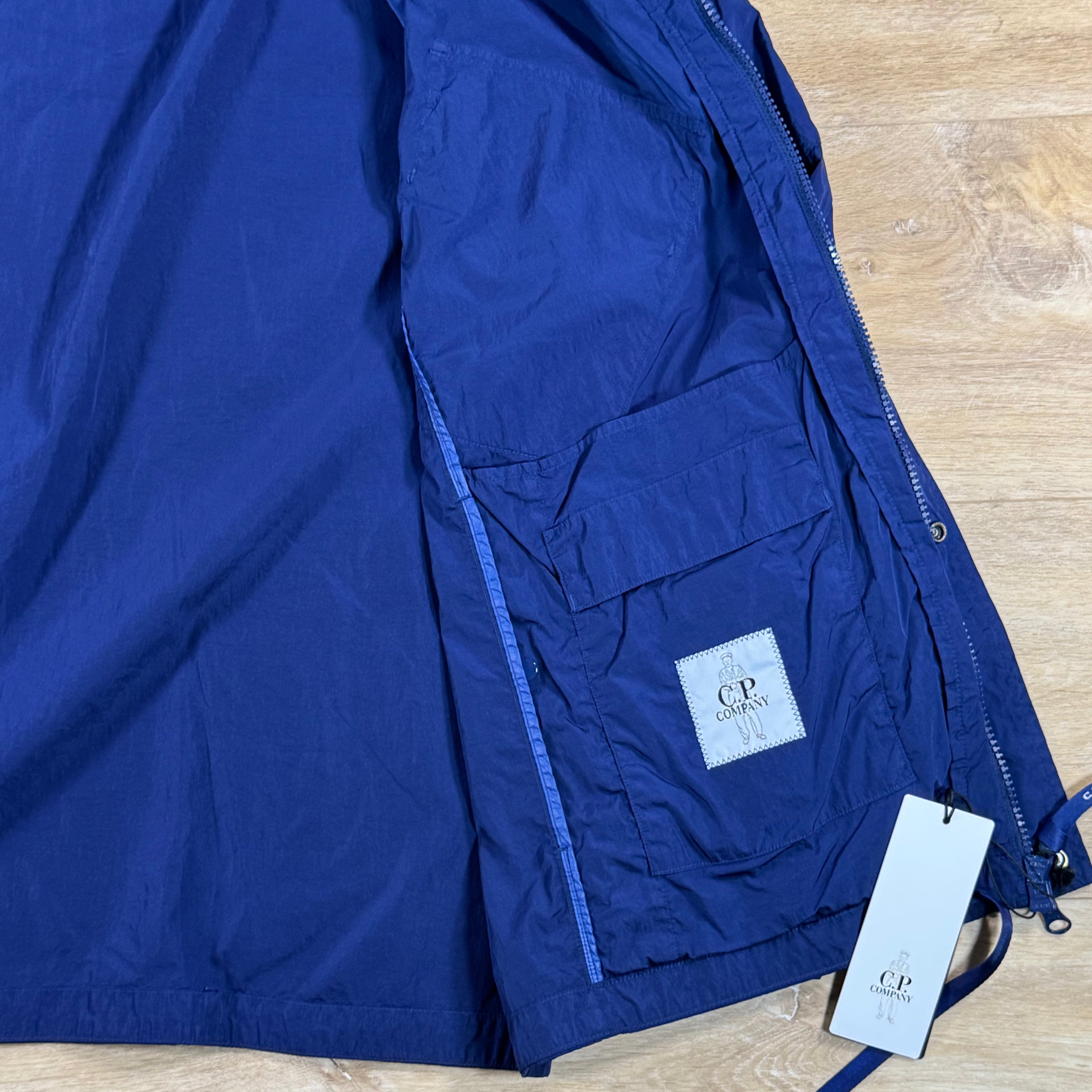 C.P. Company Chrome-R Hooded Lens Overshirt in Blueprint