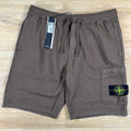 Stone Island Fleece Bermuda Shorts in Umber - Brown