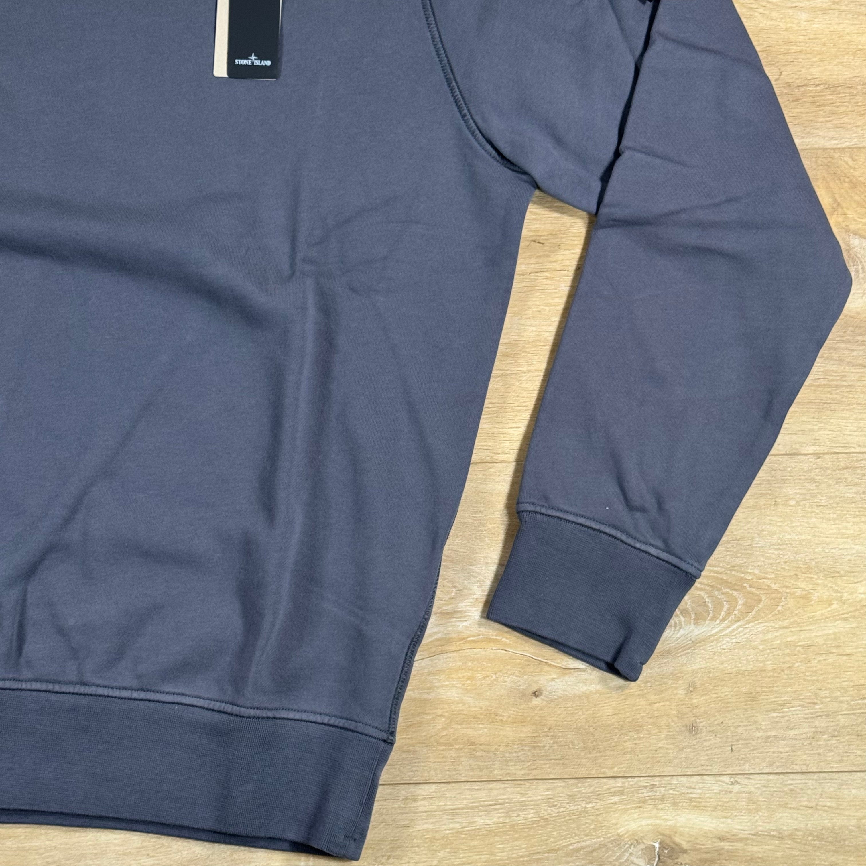 Stone Island Crewneck Fleece Sweatshirt in Blue Grey