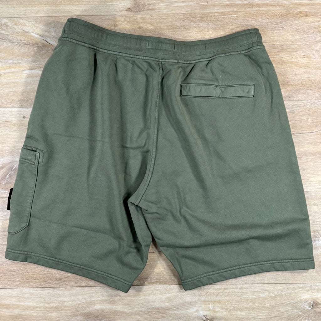 Stone Island Fleece Bermuda Shorts in Military Green