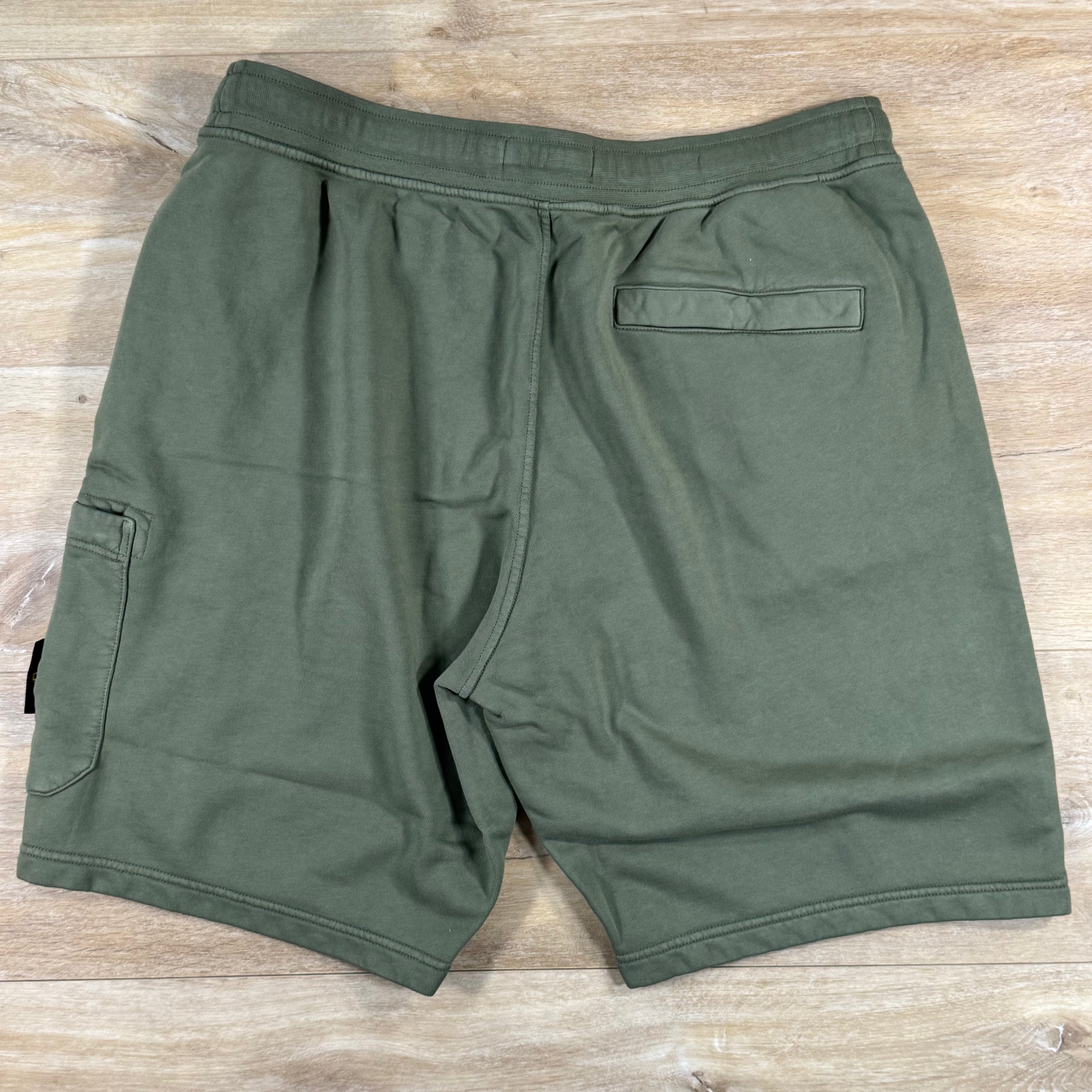 Stone Island Fleece Bermuda Shorts in Military Green