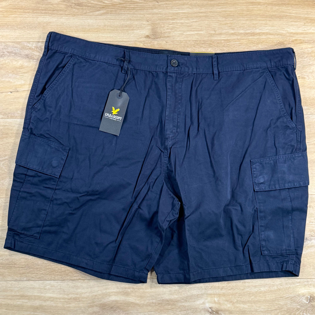 Lyle & Scott Cotton Cargo Shorts in Dark Navy