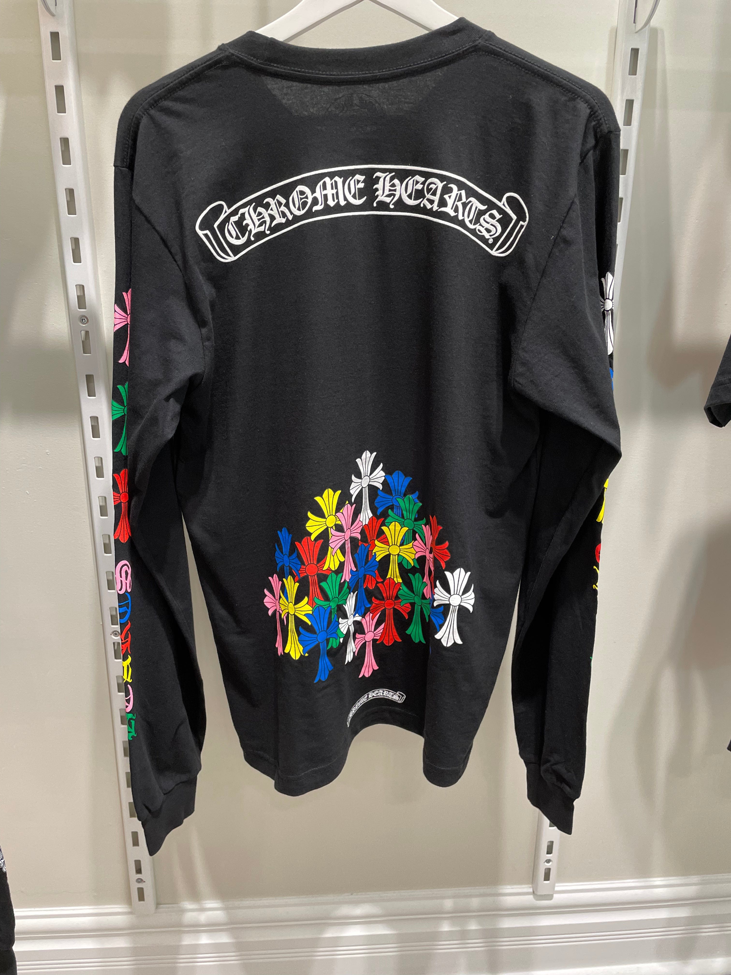 CHROME HEARTS MULTI COLOR CROSS LOGO LONG SLEEVE