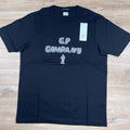 CP Company Mercerized 30/2 Jersey Twisted Logo T-Shirt in Black