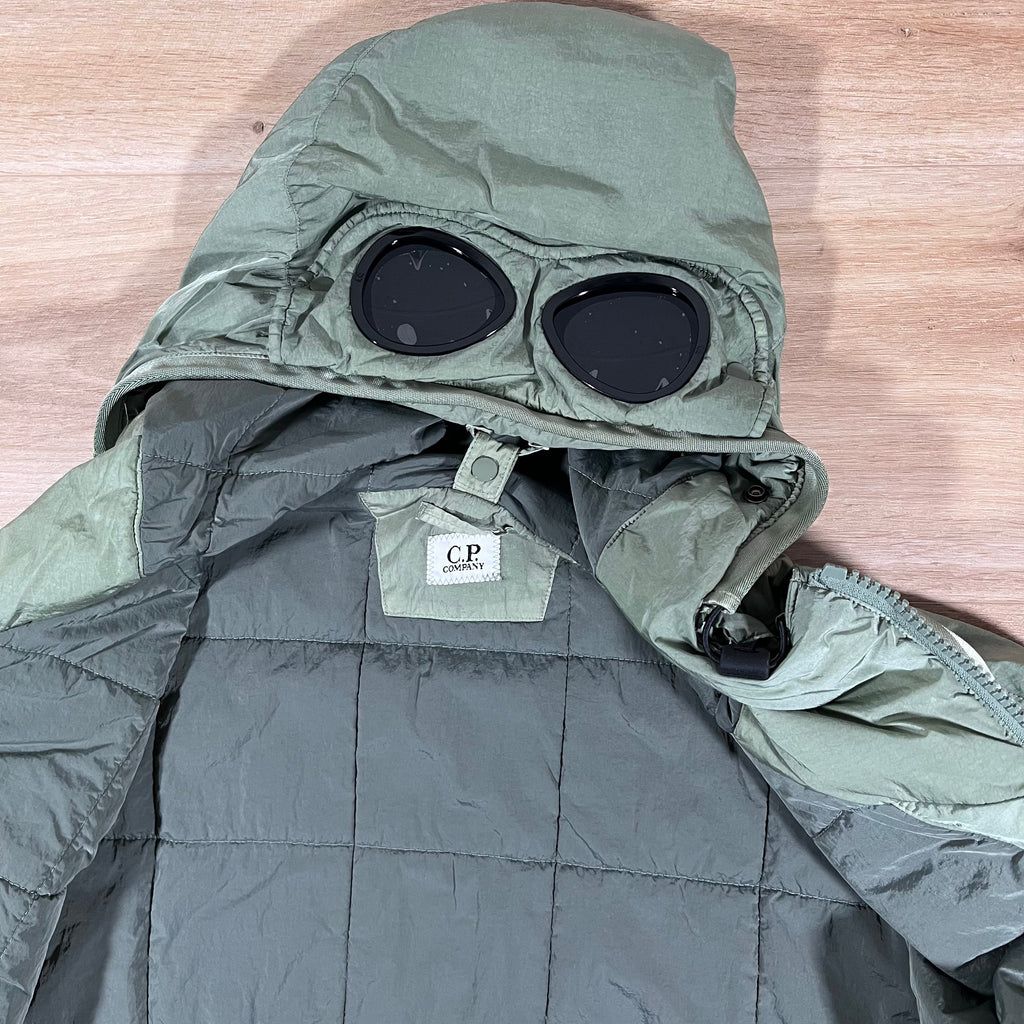 C.P. Company Chrome-R Padded Goggle Jacket in Seagrass - Green
