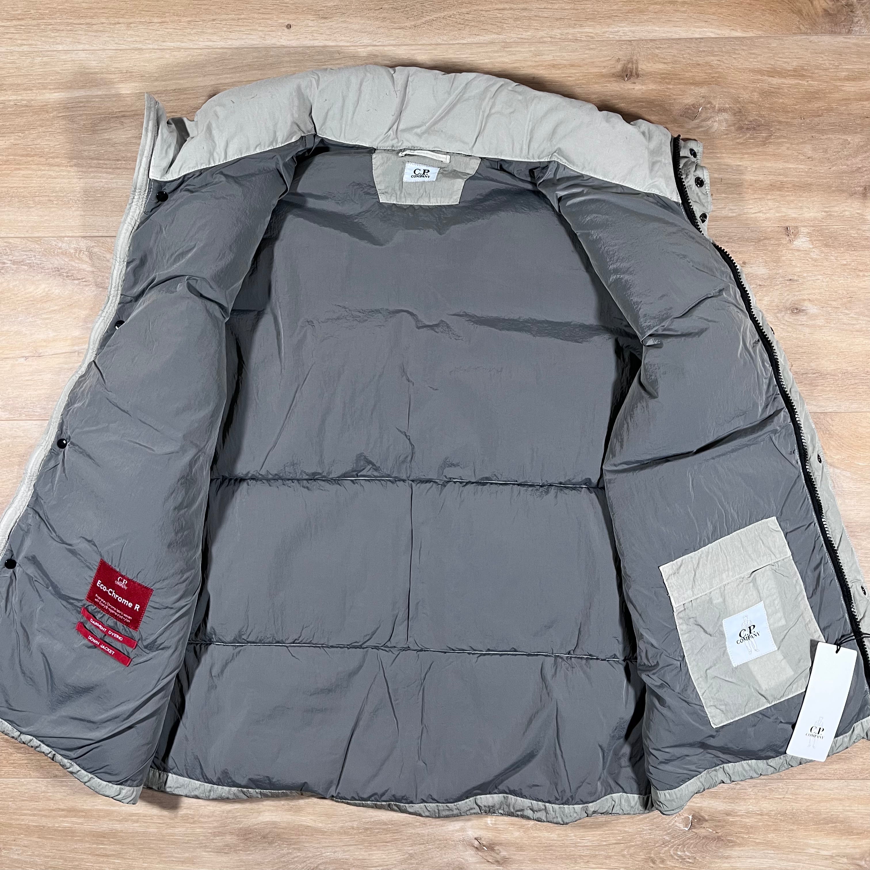 C.P. Company Eco-Chrome R Mixed Down Lens Gilet in London Fog - Grey