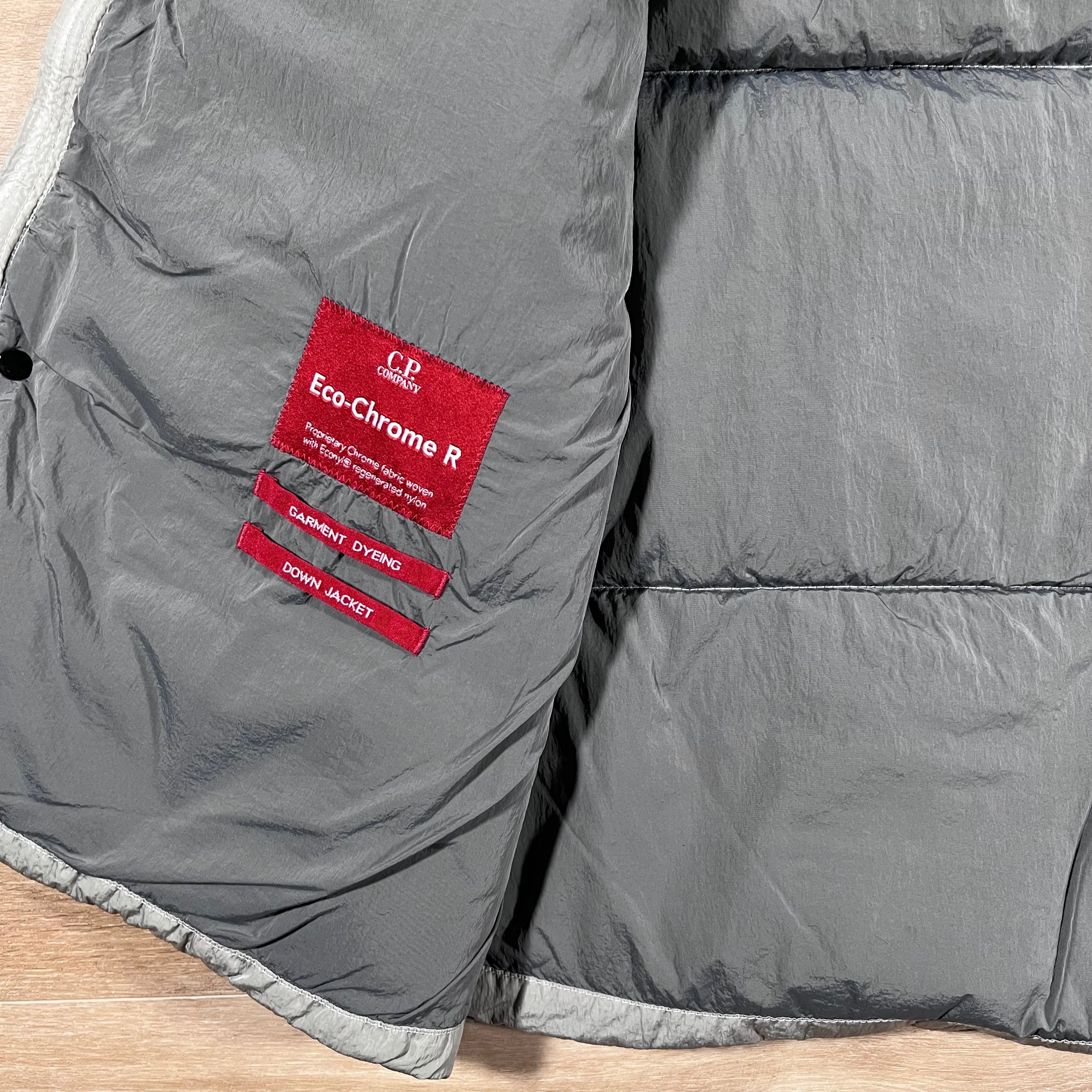 C.P. Company Eco-Chrome R Mixed Down Lens Gilet in London Fog - Grey