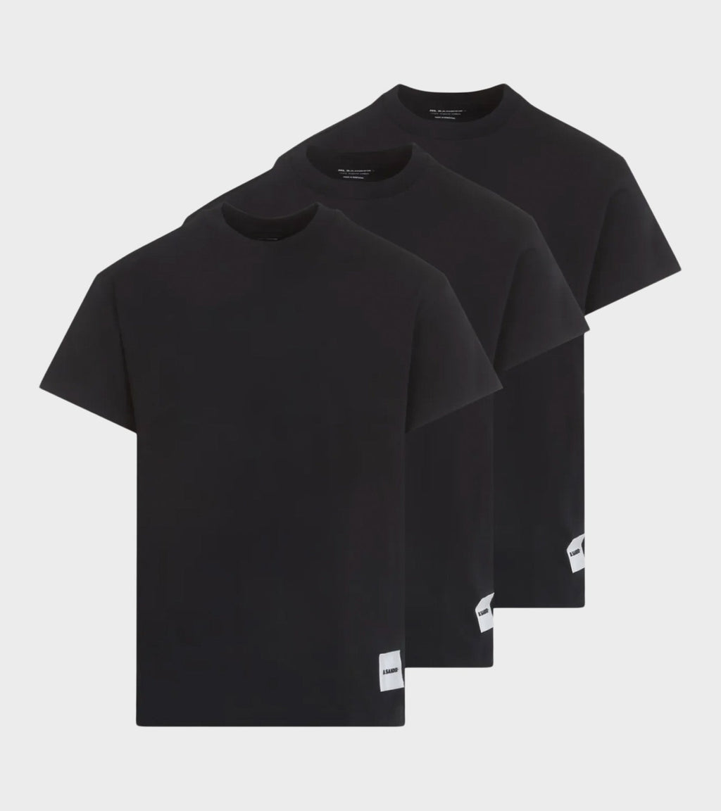3-Pack Short-Sleeved T-shirt Black
