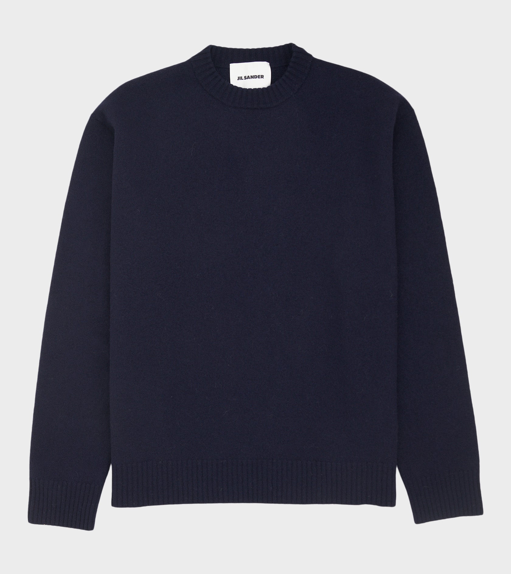Lightweight Merino Boiled Wool Jumper Navy