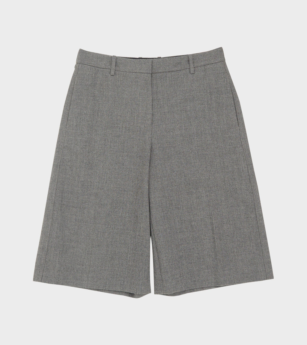 Open Wool Canvas Trousers Grey
