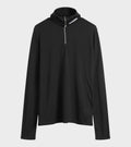 Plus Quarter Zip Wool Sweatshirt Black