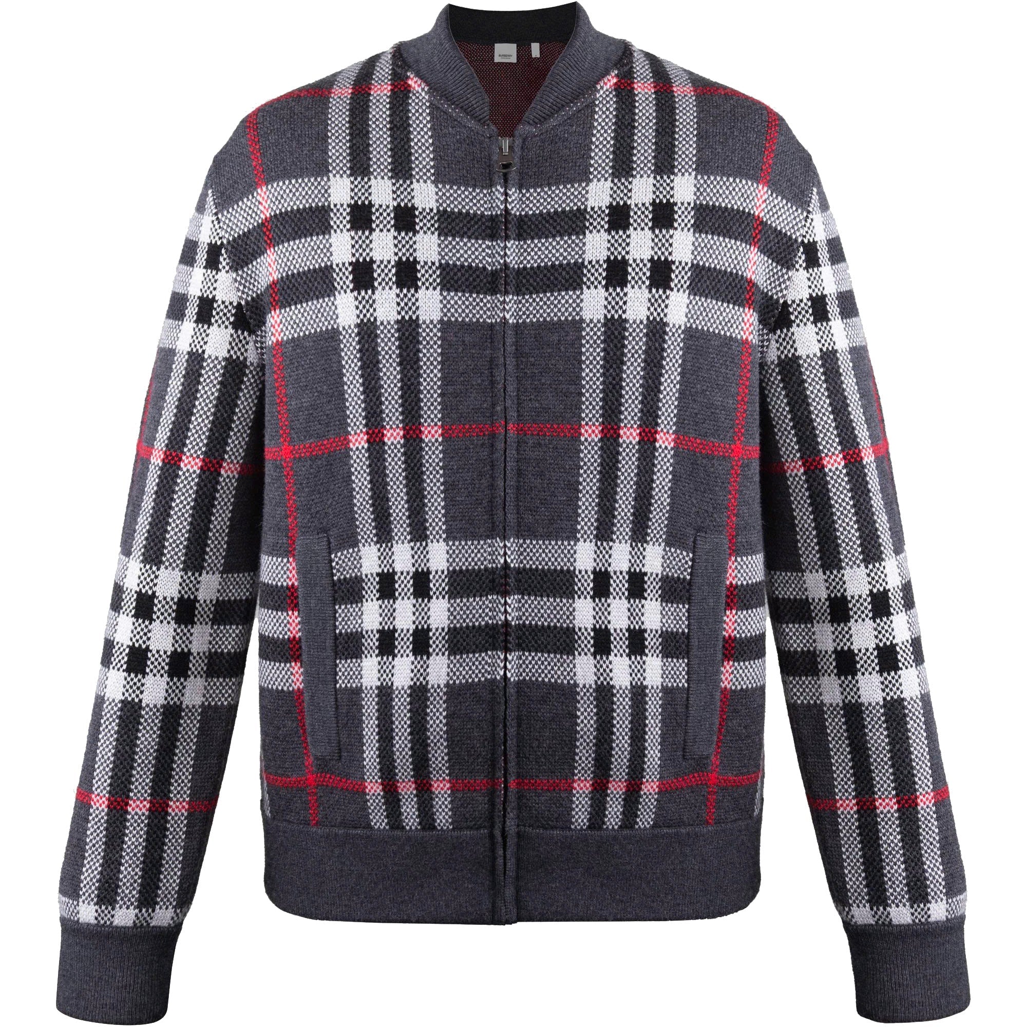 Burberry Morland Dark Charcoal Knit Bomber