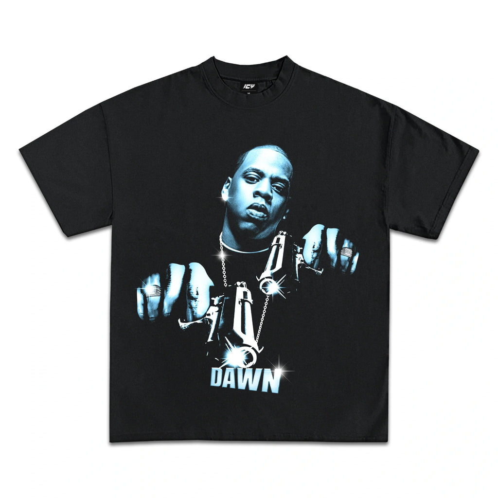 JAY-Z "DAWN" GRAPHIC T-SHIRT BLACK