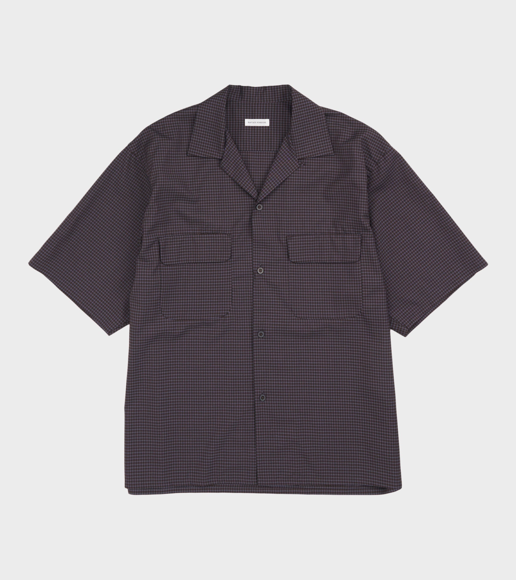 Summer Wool SS Shirt Brown Plaid