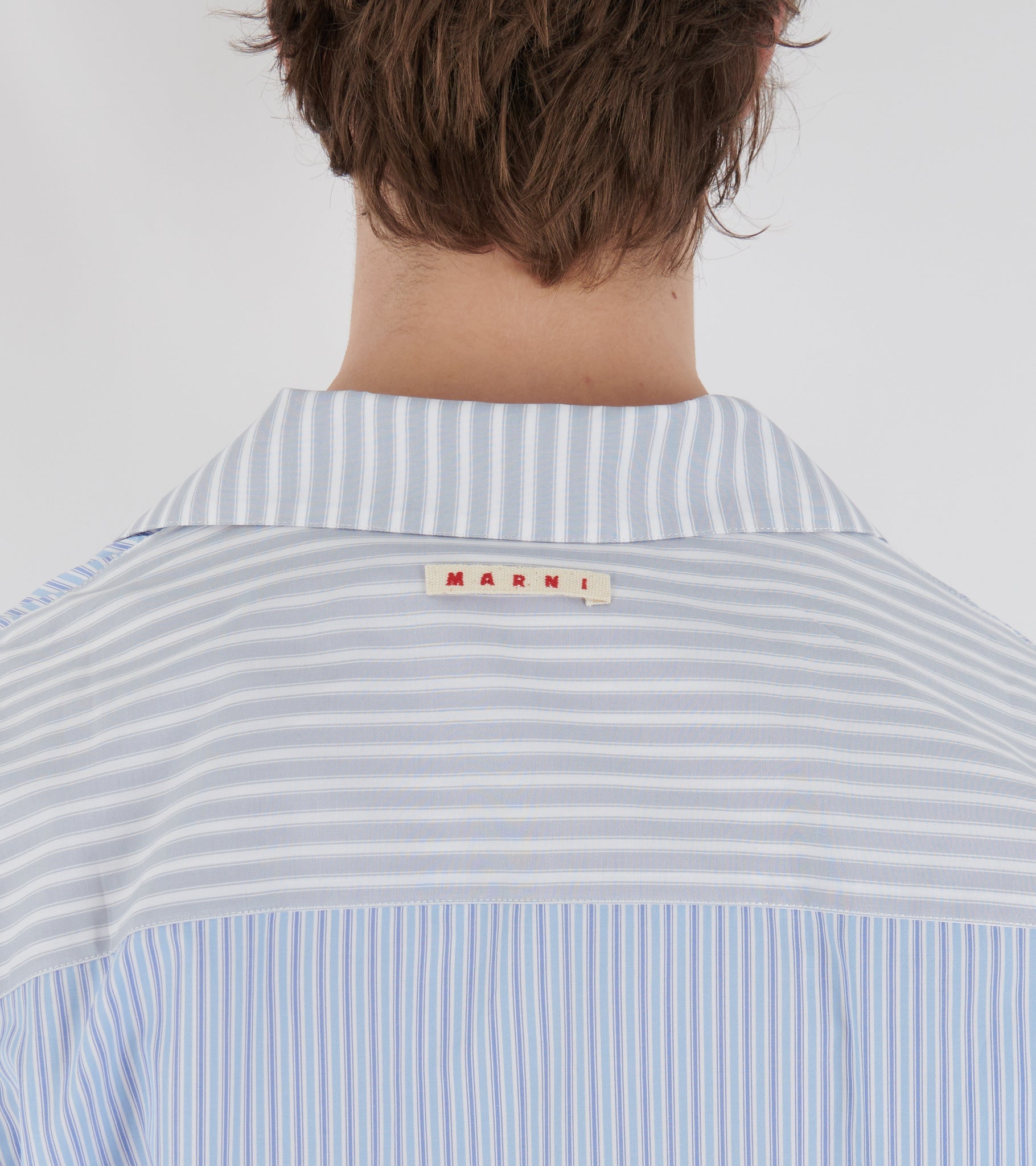 Striped Poplin S/S Shirt Light Blue