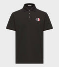 Logo Patch Cotton Pique Polo Shirt Black