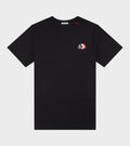 Embroidered Tricolor Logo Cotton T-shirt Black