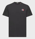 Embroidered Tricolor Logo Cotton T-shirt Navy