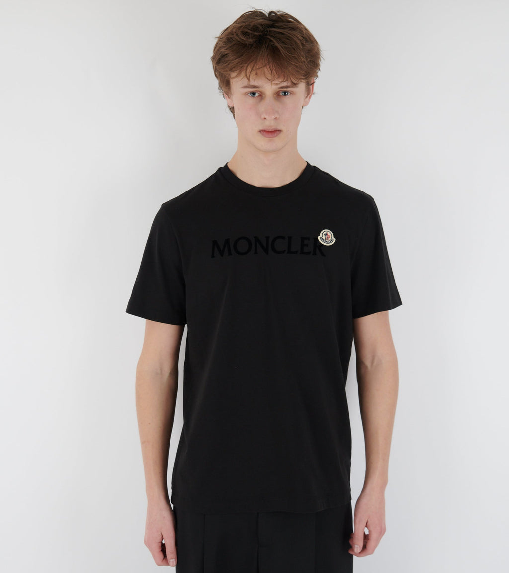 Velour Logo T-shirt Black