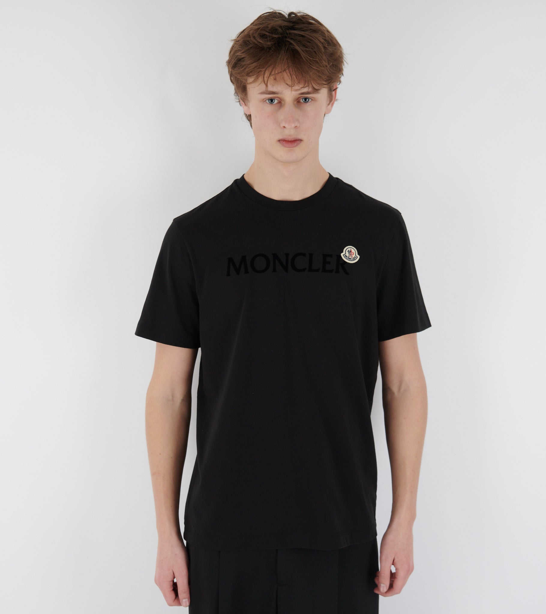 Velour Logo T-shirt Black