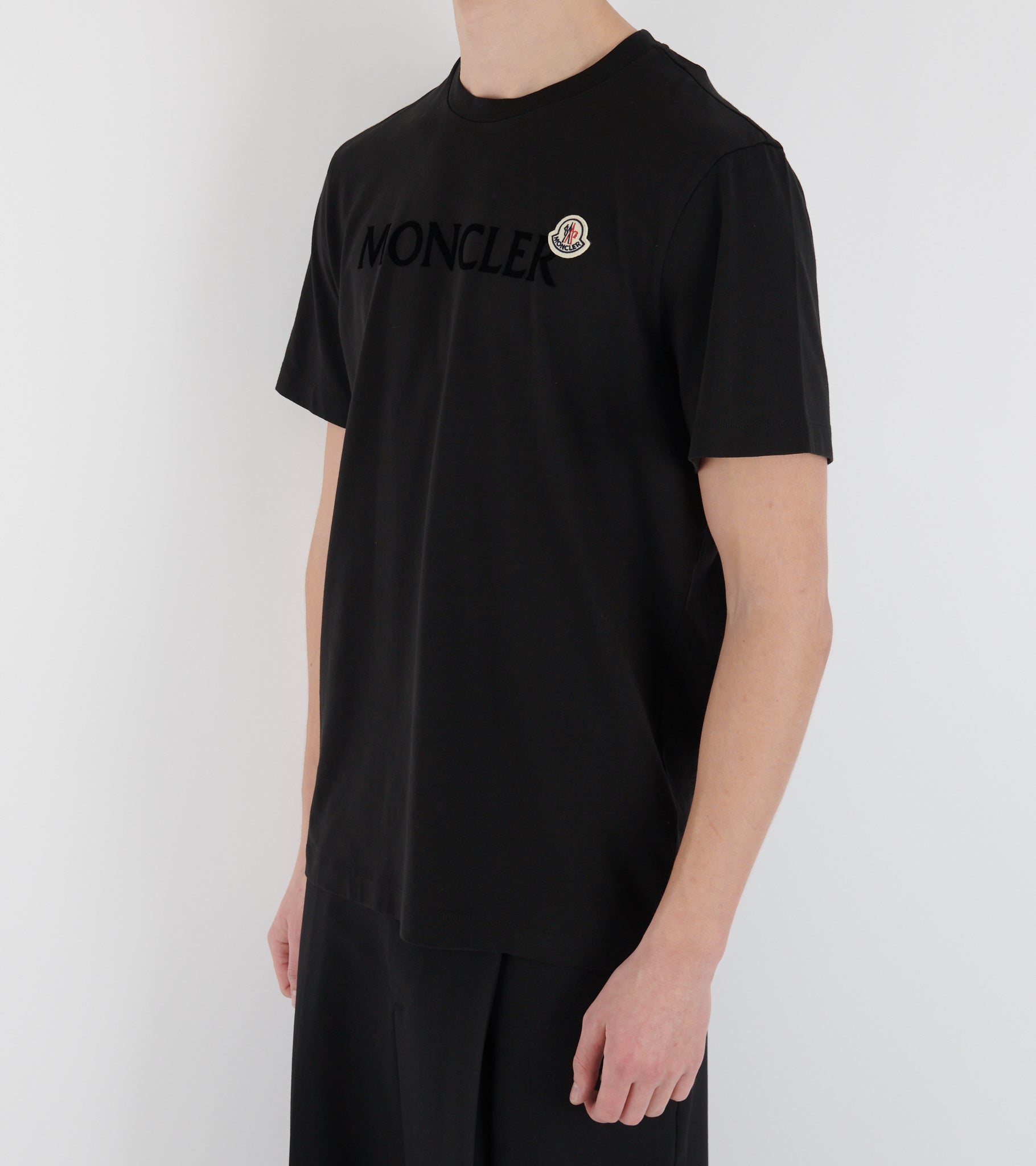 Velour Logo T-shirt Black