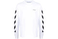 OFF WHITE DIAGONAL HELVETICA LONG SLEEVE T-SHIRT WHITE / BLACK