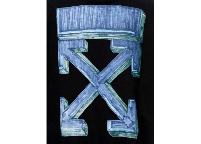 OFF WHITE BLACK MARKER ARROWS T-SHIRT BLACK/BLUE