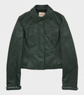 Octavia Leather Jacket Dark Green