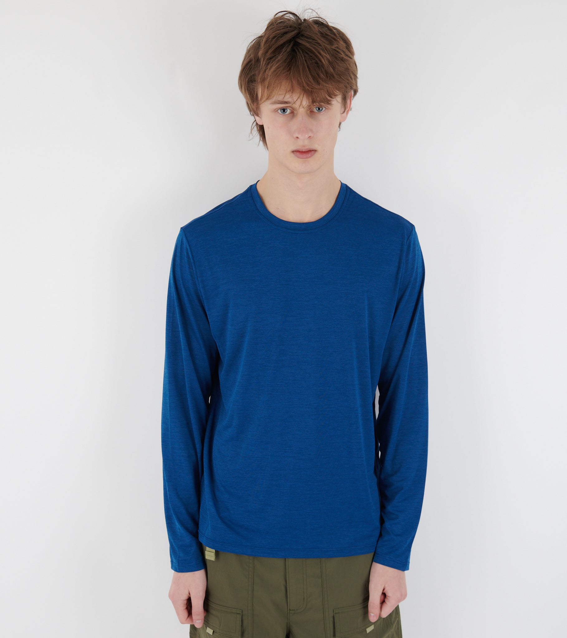 M's L/S Cap Cool Daily Shirt Light Clement Blue X-Dye
