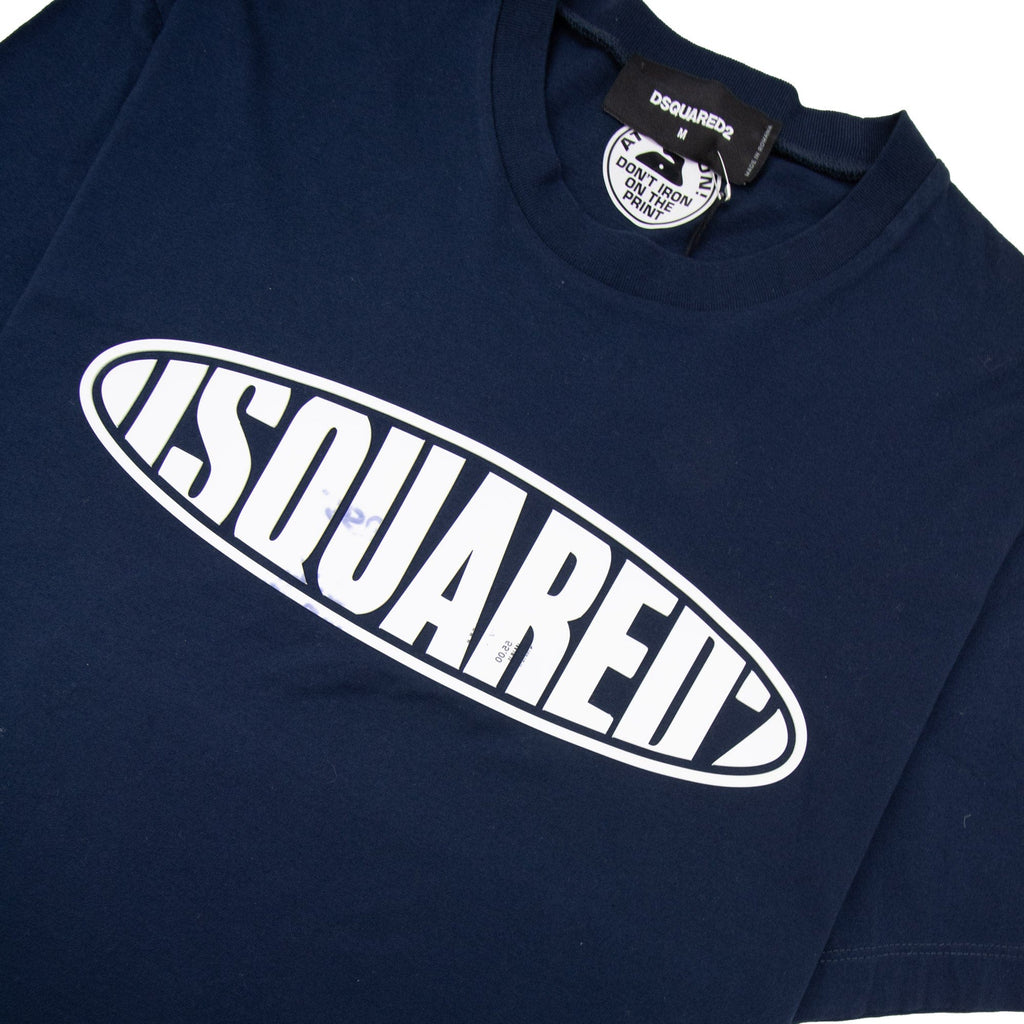 Pre-Loved Surf Board Cool T-Shirt Navy Medium