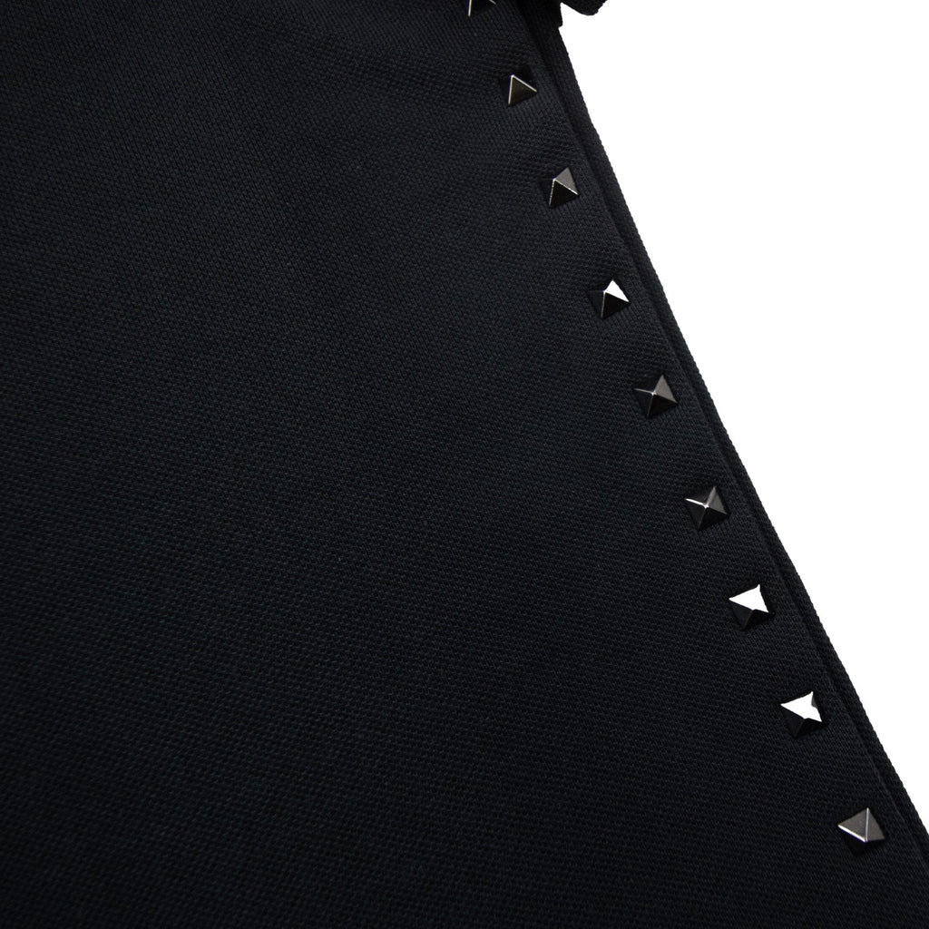 Pre-Loved Rock Stud Polo Shirt Black Small