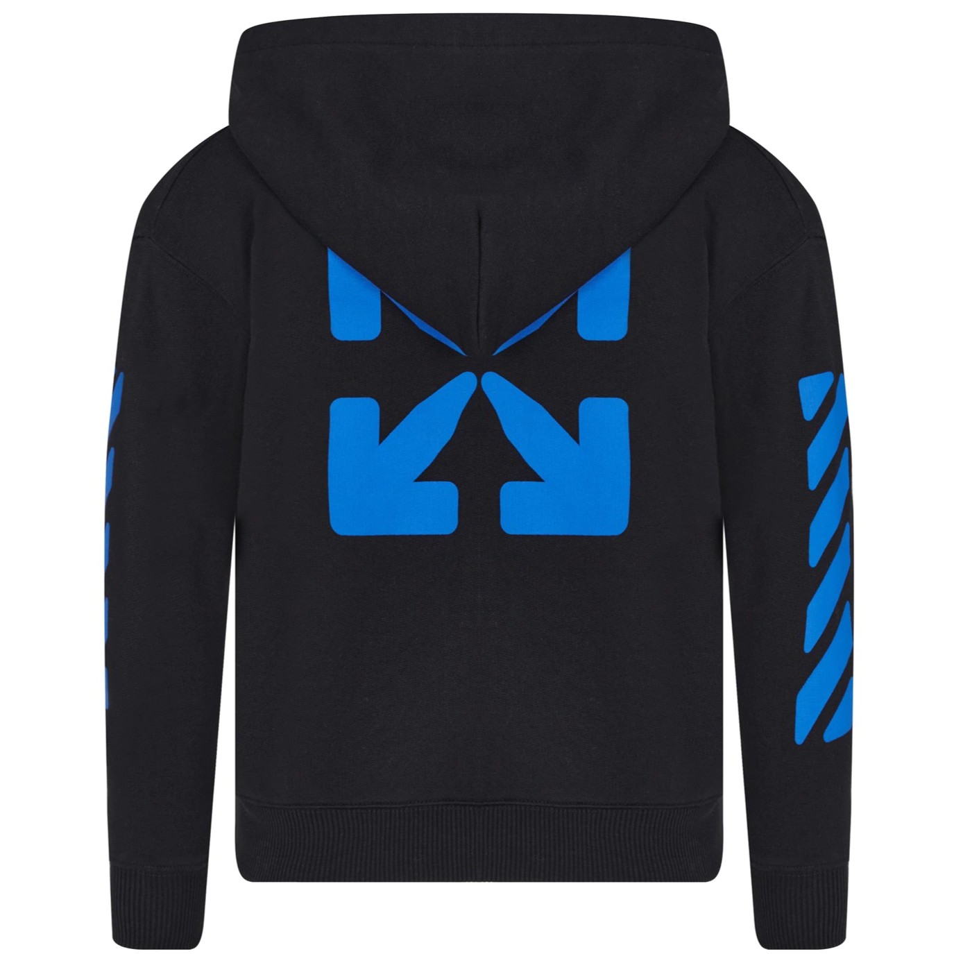 Kids Off-White Logo Printed Zipped Hoodie