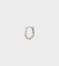 Zircon Hinge Hoop Silver