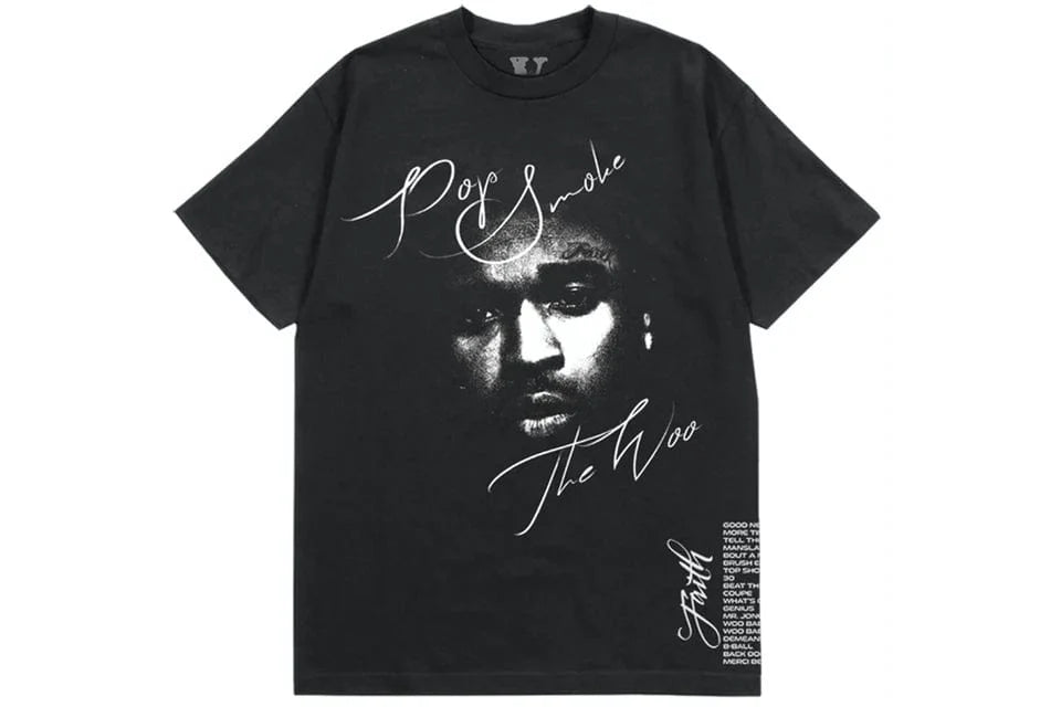 VLONE X POP SMOKE FAITH TEE BLACK