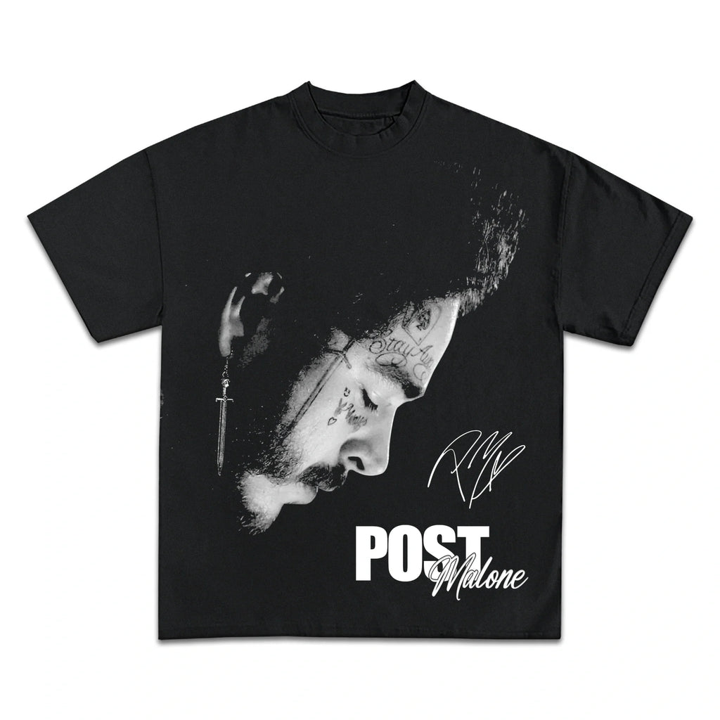 POST MALONE JUMBO GRAPHIC T-SHIRT BLACK
