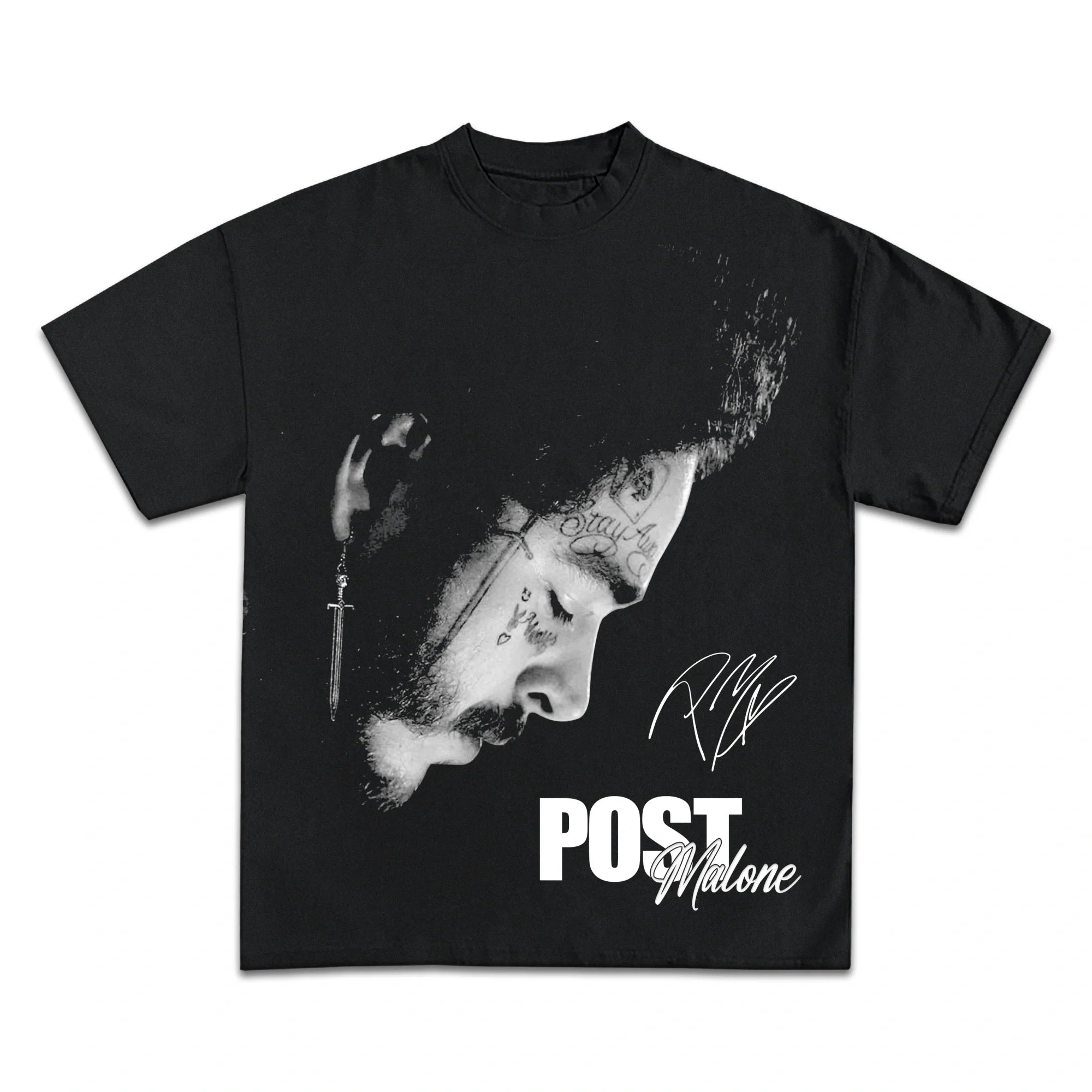 POST MALONE JUMBO GRAPHIC T-SHIRT BLACK