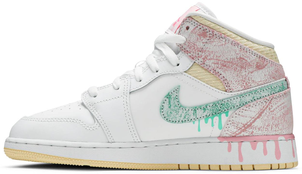 JORDAN 1 MID PAINT DRIP GS