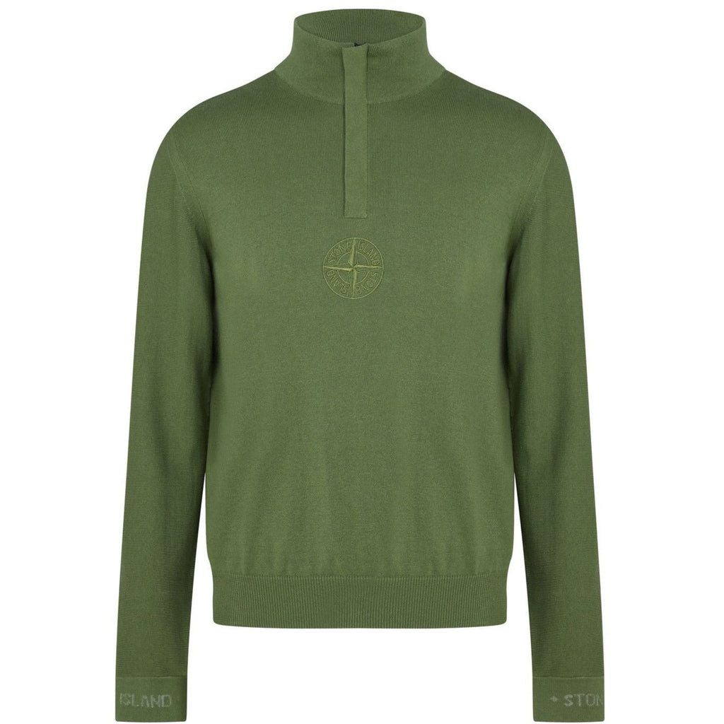 Stone Island Khaki Half Zip Sweatshirt