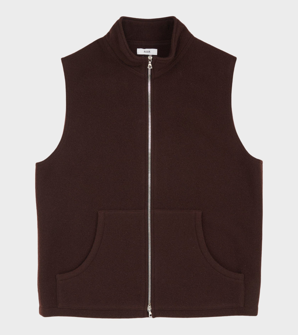Fleece Full Zip Vest Tanin