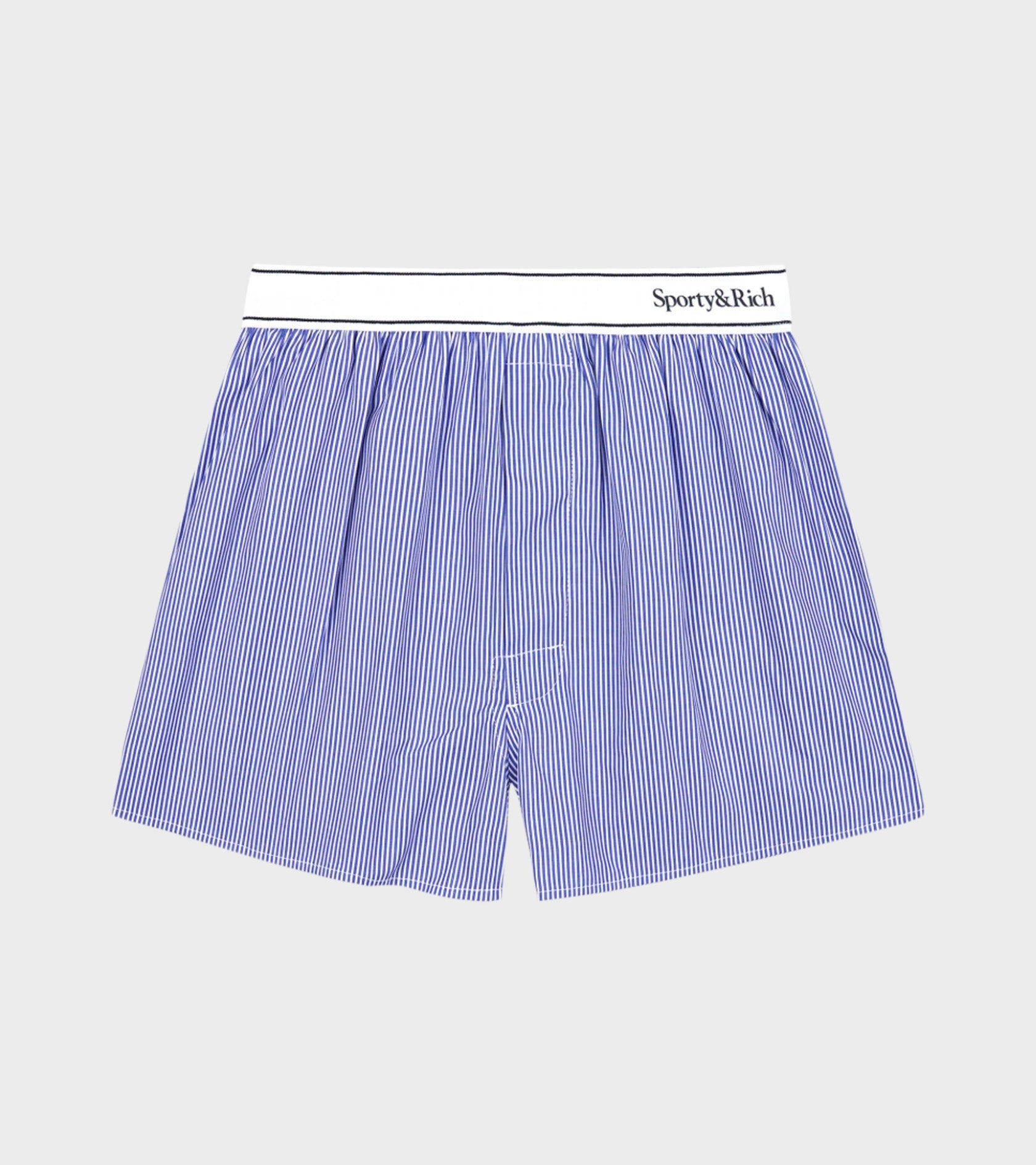 Serif Logo Boxer Blue Striped