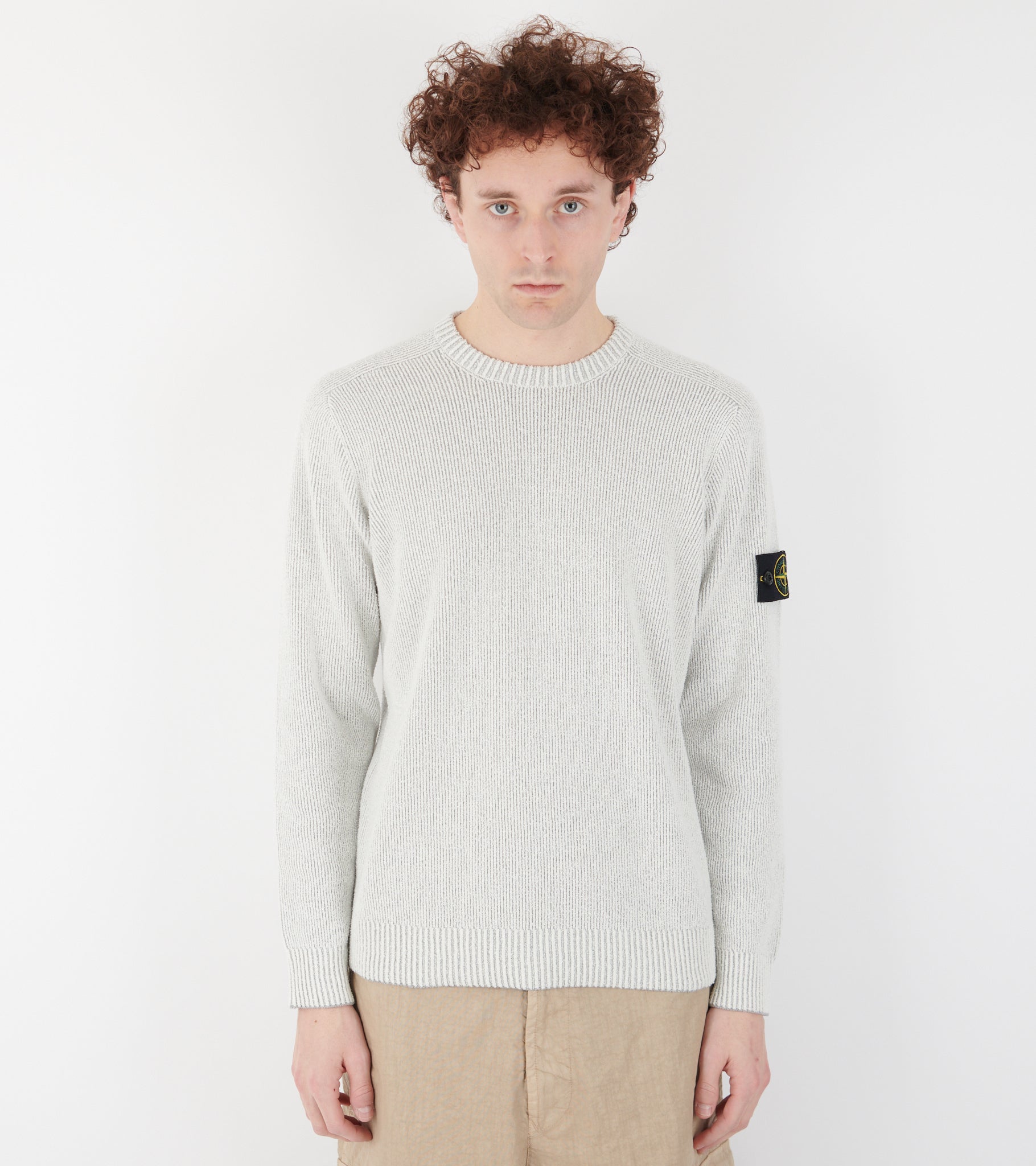 Cotton Rib Frotté Knit Off-white/Grey