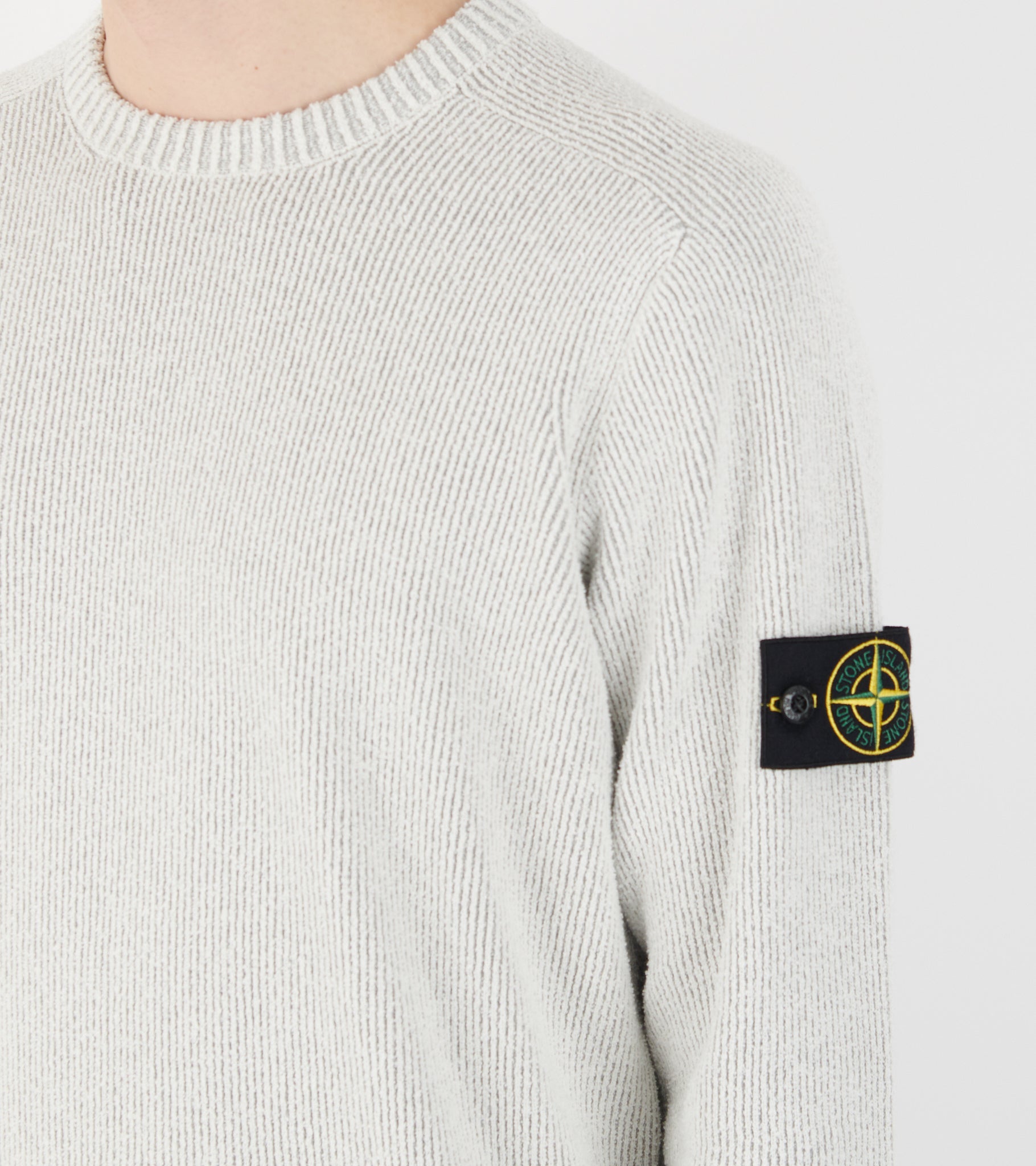 Cotton Rib Frotté Knit Off-white/Grey