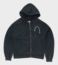 Logo Zip Hoodie Dusty Black