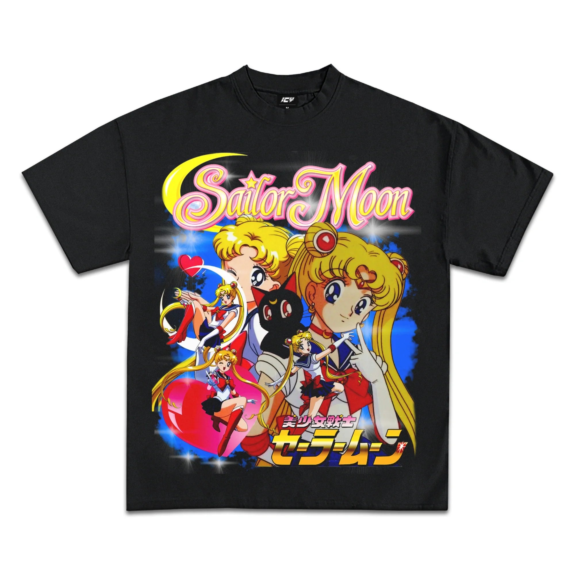SAILOR MOON ANIME T-SHIRT BLACK