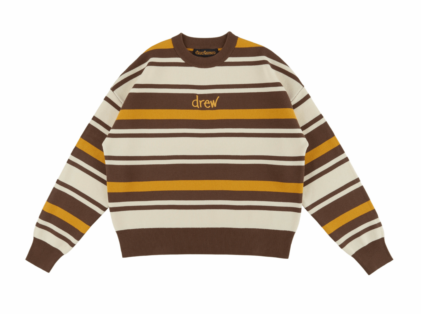 DREW HOUSE SCRIBBLE KNIT CREWNECK BROWN STRIPE