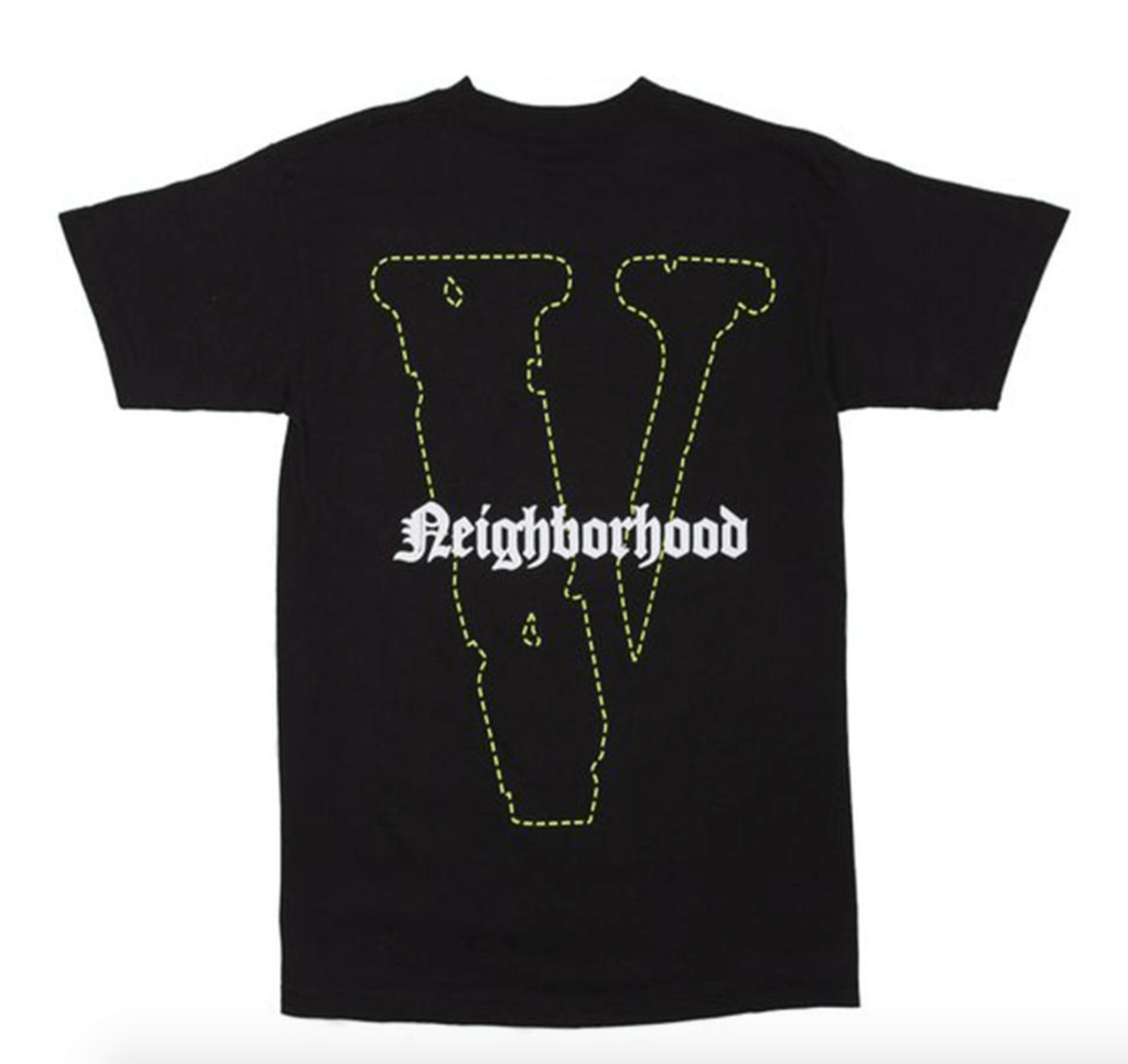 VLONE X NEIGHBORHOOD SKULL TEE BLACK / GREEN