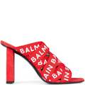 Womens Balmain Logo Strap Heels