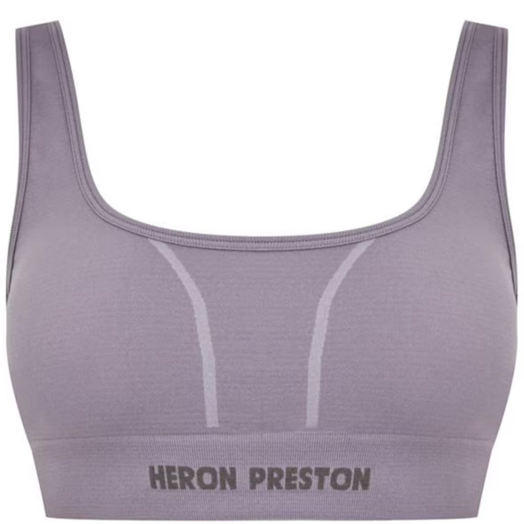 Heron Preston Grey Logo Sports Bra